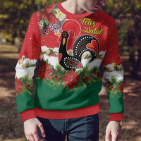 Portugal Christmas Ugly Christmas Sweater Rooster of Barcelos Christmas Lightning Art - Wonder Print Shop