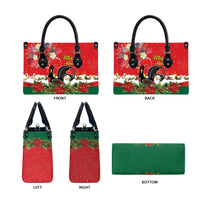 Portugal Christmas Leather Bag Rooster of Barcelos Christmas Lightning Art - Wonder Print Shop