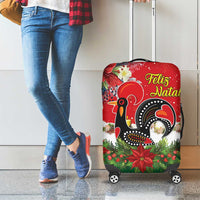 Portugal Christmas Luggage Cover Rooster of Barcelos Christmas Lightning Art - Wonder Print Shop