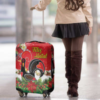 Portugal Christmas Luggage Cover Rooster of Barcelos Christmas Lightning Art - Wonder Print Shop