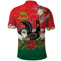 Portugal Christmas Polo Shirt Rooster of Barcelos Christmas Lightning Art - Wonder Print Shop