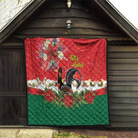 Portugal Christmas Quilt Rooster of Barcelos Christmas Lightning Art - Wonder Print Shop
