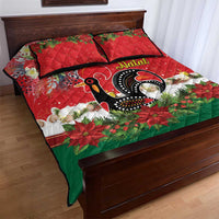 Portugal Christmas Quilt Bed Set Rooster of Barcelos Christmas Lightning Art - Wonder Print Shop