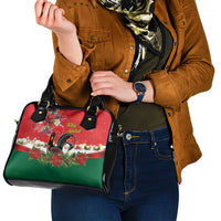 Portugal Christmas Shoulder Handbag Rooster of Barcelos Christmas Lightning Art - Wonder Print Shop