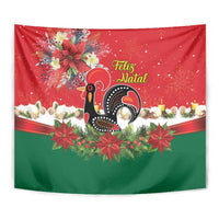 Portugal Christmas Tapestry Rooster of Barcelos Christmas Lightning Art - Wonder Print Shop