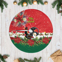 Portugal Christmas Tree Skirt Rooster of Barcelos Christmas Lightning Art - Wonder Print Shop