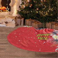 Portugal Christmas Tree Skirt Rooster of Barcelos Christmas Lightning Art - Wonder Print Shop