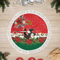 Portugal Christmas Tree Skirt Rooster of Barcelos Christmas Lightning Art - Wonder Print Shop