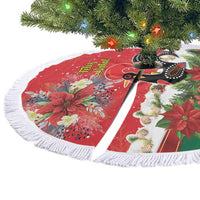 Portugal Christmas Tree Skirt Rooster of Barcelos Christmas Lightning Art - Wonder Print Shop