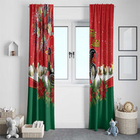 Portugal Christmas Window Curtain Rooster of Barcelos Christmas Lightning Art - Wonder Print Shop