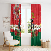 Portugal Christmas Window Curtain Rooster of Barcelos Christmas Lightning Art - Wonder Print Shop