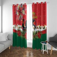 Portugal Christmas Window Curtain Rooster of Barcelos Christmas Lightning Art - Wonder Print Shop
