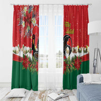 Portugal Christmas Window Curtain Rooster of Barcelos Christmas Lightning Art - Wonder Print Shop