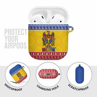Moldova Christmas AirPods Case Coat Of Arms Craciun fericit - Wonder Print Shop