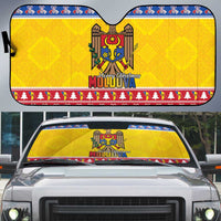 Moldova Christmas Auto Sun Shade Coat Of Arms Craciun fericit - Wonder Print Shop