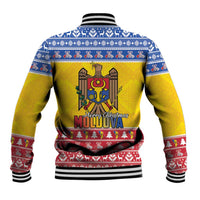 Moldova Christmas Baseball Jacket Coat Of Arms Craciun fericit - Wonder Print Shop
