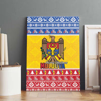 Moldova Christmas Canvas Wall Art Coat Of Arms Craciun fericit - Wonder Print Shop