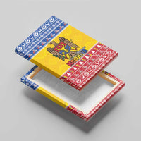 Moldova Christmas Canvas Wall Art Coat Of Arms Craciun fericit - Wonder Print Shop