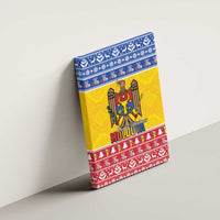 Moldova Christmas Canvas Wall Art Coat Of Arms Craciun fericit - Wonder Print Shop