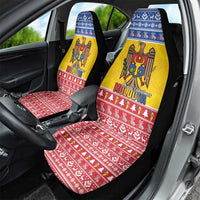 Moldova Christmas Car Seat Cover Coat Of Arms Craciun fericit - Wonder Print Shop