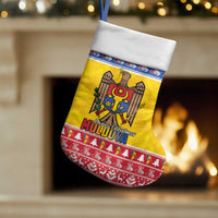 Moldova Christmas Stocking Coat Of Arms Craciun fericit - Wonder Print Shop