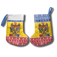 Moldova Christmas Stocking Coat Of Arms Craciun fericit - Wonder Print Shop