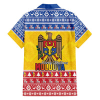 Moldova Christmas Family Matching Long Sleeve Bodycon Dress and Hawaiian Shirt Coat Of Arms Craciun fericit - Wonder Print Shop
