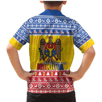 Moldova Christmas Family Matching Mermaid Dress and Hawaiian Shirt Coat Of Arms Craciun fericit - Wonder Print Shop