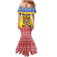 Moldova Christmas Family Matching Mermaid Dress and Hawaiian Shirt Coat Of Arms Craciun fericit - Wonder Print Shop