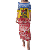 Moldova Christmas Family Matching Puletasi and Hawaiian Shirt Coat Of Arms Craciun fericit - Wonder Print Shop