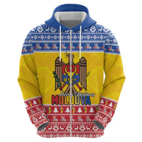 Moldova Christmas Hoodie Coat Of Arms Craciun fericit - Wonder Print Shop