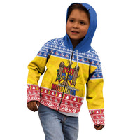Moldova Christmas Kid Hoodie Coat Of Arms Craciun fericit - Wonder Print Shop