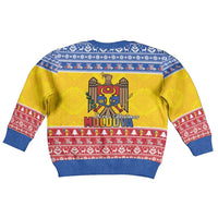 Moldova Christmas Kid Ugly Christmas Sweater Coat Of Arms Craciun fericit - Wonder Print Shop