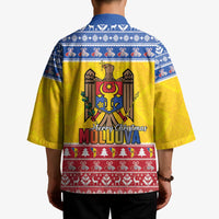 Moldova Christmas Kimono Coat Of Arms Craciun fericit - Wonder Print Shop