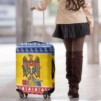 Moldova Christmas Luggage Cover Coat Of Arms Craciun fericit - Wonder Print Shop