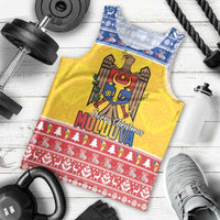 Moldova Christmas Men Tank Top Coat Of Arms Craciun fericit - Wonder Print Shop