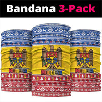 Moldova Christmas Neck Gaiter Coat Of Arms Craciun fericit - Wonder Print Shop