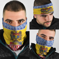 Moldova Christmas Neck Gaiter Coat Of Arms Craciun fericit - Wonder Print Shop