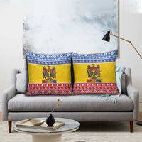 Moldova Christmas Pillow Cover Coat Of Arms Craciun fericit - Wonder Print Shop