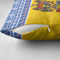 Moldova Christmas Pillow Cover Coat Of Arms Craciun fericit - Wonder Print Shop