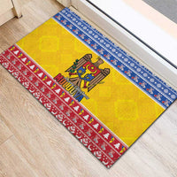 Moldova Christmas Rubber Doormat Coat Of Arms Craciun fericit - Wonder Print Shop