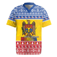 Moldova Christmas Rugby Jersey Coat Of Arms Craciun fericit - Wonder Print Shop