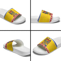 Moldova Christmas Slide Sandals Coat Of Arms Craciun fericit - Wonder Print Shop