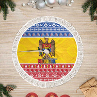 Moldova Christmas Tree Skirt Coat Of Arms Craciun fericit - Wonder Print Shop
