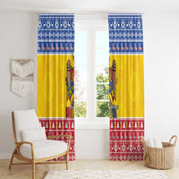 Moldova Christmas Window Curtain Coat Of Arms Craciun fericit - Wonder Print Shop