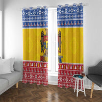 Moldova Christmas Window Curtain Coat Of Arms Craciun fericit - Wonder Print Shop