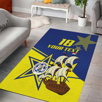 Curacao Football Pride Custom Area Rug La Familia Azul Go Champions - Wonder Print Shop