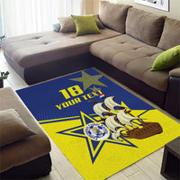 Curacao Football Pride Custom Area Rug La Familia Azul Go Champions - Wonder Print Shop