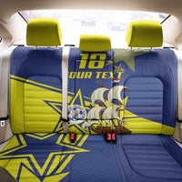 Curacao Football Pride Custom Back Car Seat Cover La Familia Azul Go Champions - Wonder Print Shop