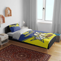 Curacao Football Pride Custom Bedding Set La Familia Azul Go Champions - Wonder Print Shop